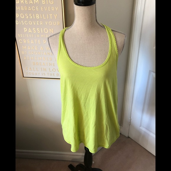 lululemon athletica Tops - Lululemon Lime Green Lightweight Tank Top Size M